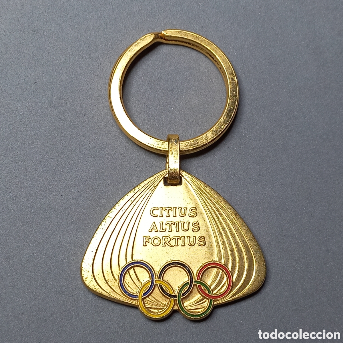 Coleccionismo de llaveros: Antiguo llavero del Comit&eacute; Ol&iacute;mpico Internacional. ''CITIUS ALTIUS FORTIUS'' dise&ntilde;o BERTONI - Mil&aacute;n