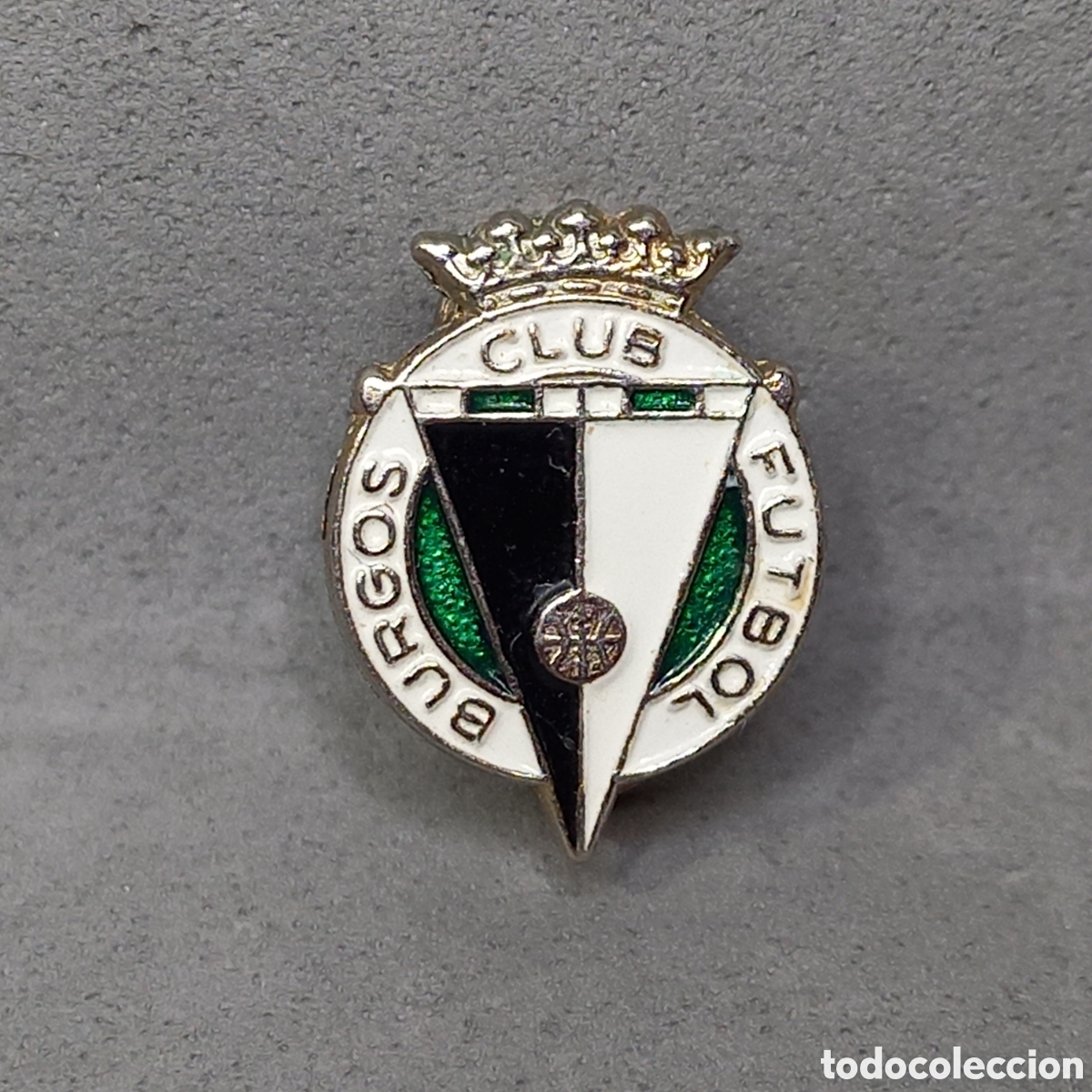 Coleccionismo de llaveros: Antigua insignia para ojal del Burgos Club de F&uacute;tbol, a&ntilde;os 80 - 90