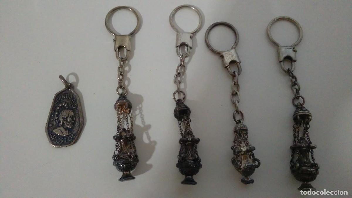 Coleccionismo de llaveros: LOTE DE 5 LLAVEROS RECUERDO DE SANTIAGO DE COMPOSTELA