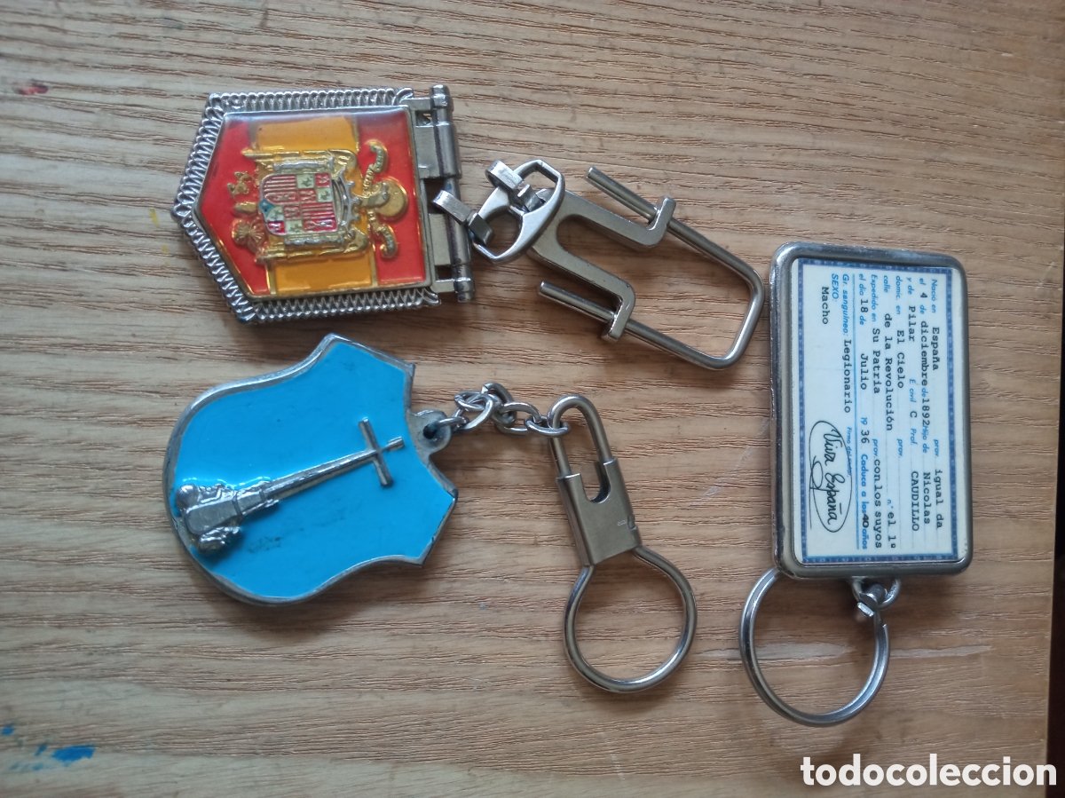 Coleccionismo de llaveros: Lote de llaveros de Francisco Franco - Foto 2