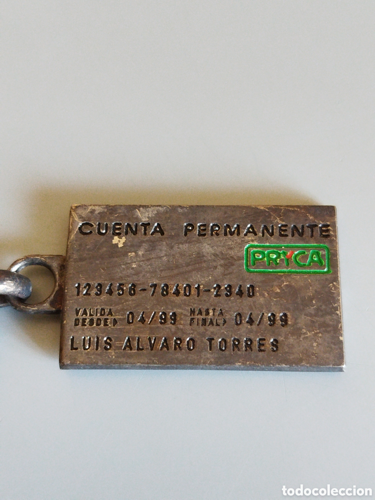 Coleccionismo de llaveros: LLAVERO ANTIGUO PRYCA. TARJETA FINANCIERA PUBLICITARIO