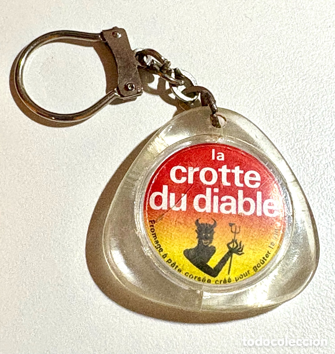 Coleccionismo de llaveros: Llavero Vintage FRANCIA Queso Crotte du Diable - Islandia (A&ntilde;os 60)