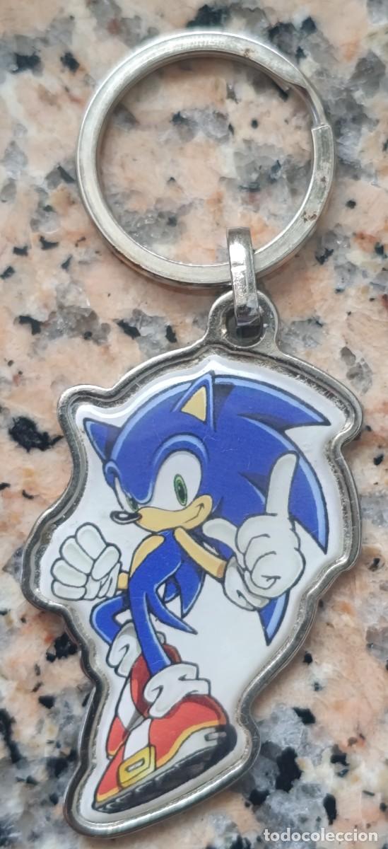 Coleccionismo de llaveros: Bonito llavero de figura de animaci&oacute;n, Sonic met&aacute;lico