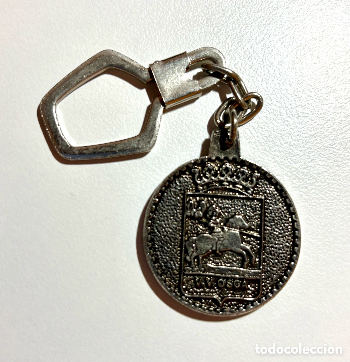 Coleccionismo de llaveros: Llavero Met&aacute;lico Antiguo Escudo Huesca - Publicitario Harinera Porta