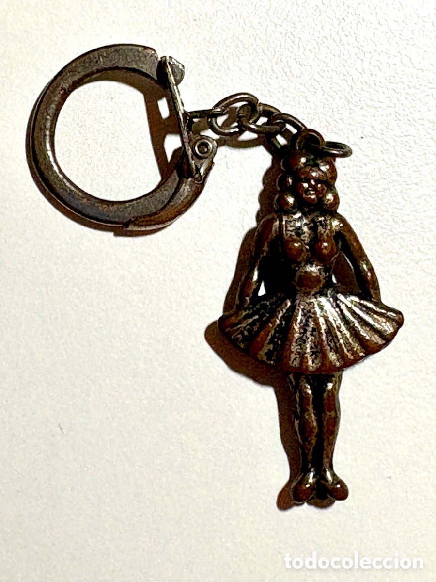 Coleccionismo de llaveros: Llavero Vintage &rdquo;La Fanny&rdquo; de Bronce &ndash; Amuleto Tradicional de Petanca (A&ntilde;os 60/70)
