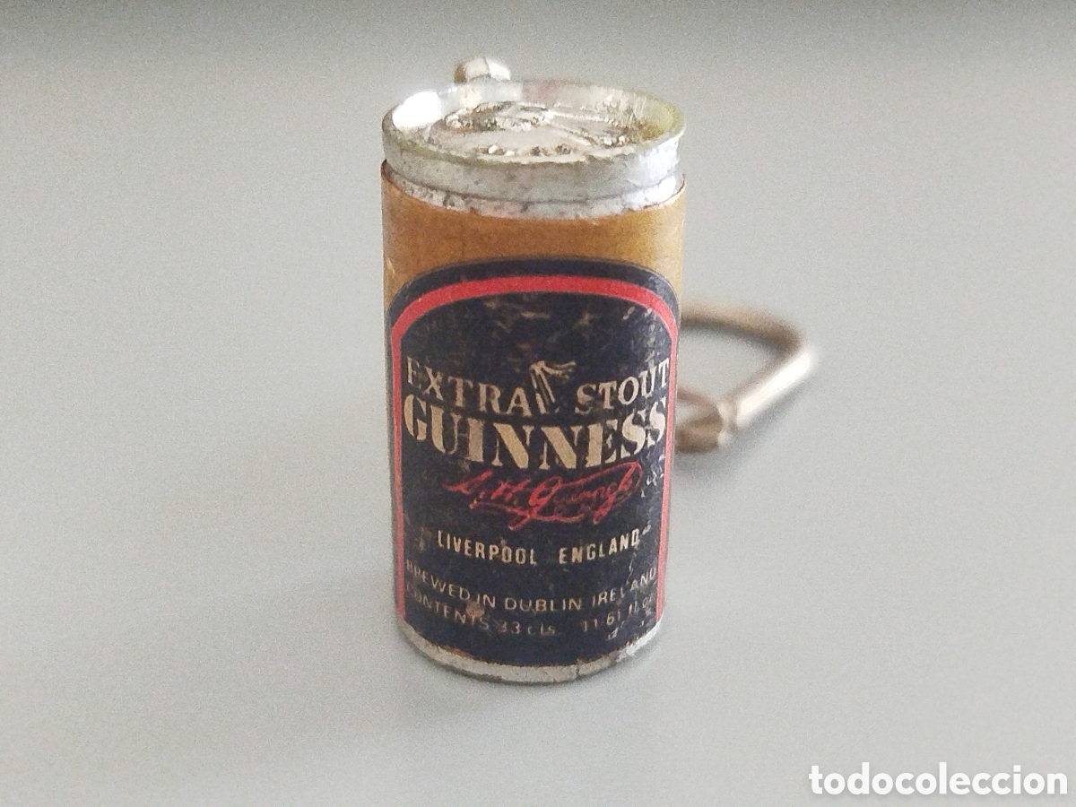 Coleccionismo de llaveros: ANTIGUO LLAVERO LATA DE CERVEZA EXTRA STOUT GUINNESS. MINIATURA
