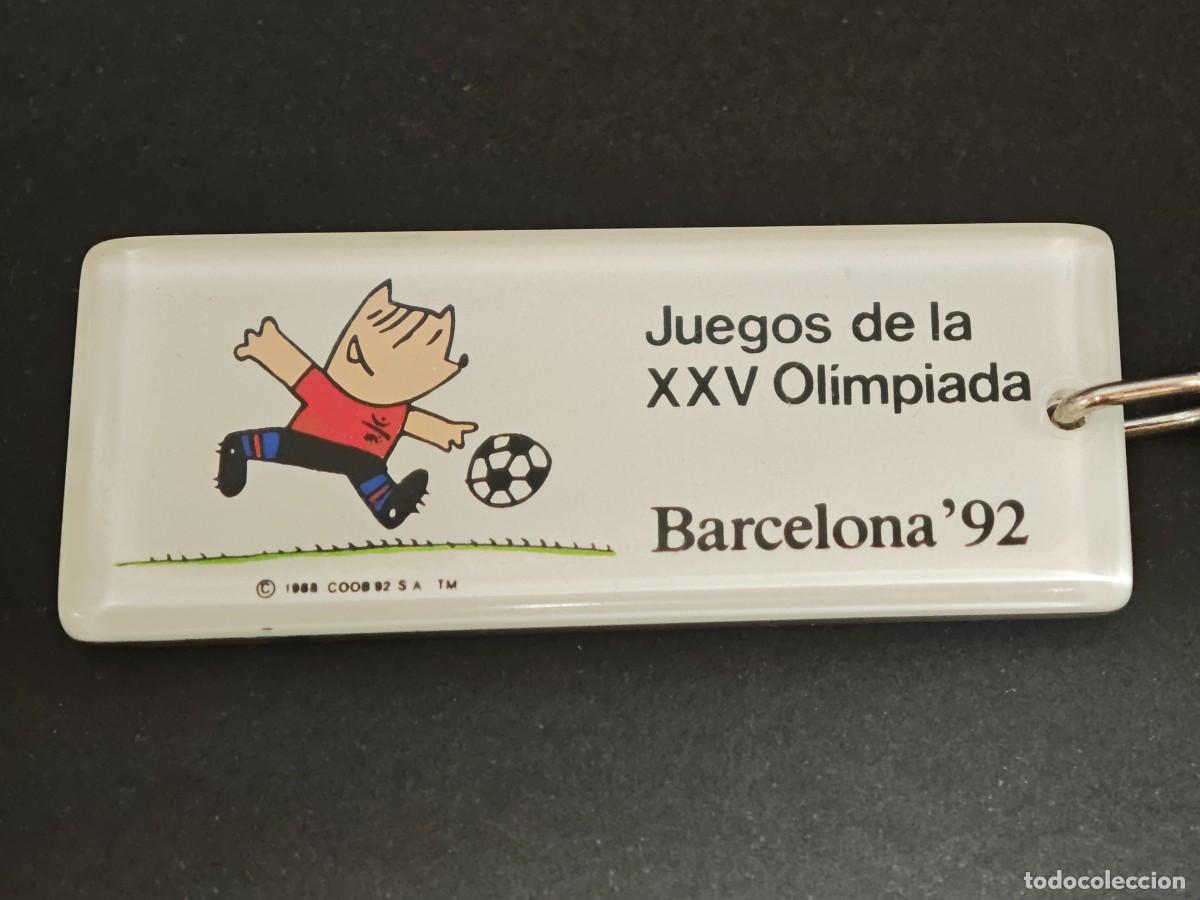 Coleccionismo de llaveros: LLAVERO MASCOTA COBI BARCELONA 92 FUTBOL Y ZARAGOZA SEDE OLIMPICA