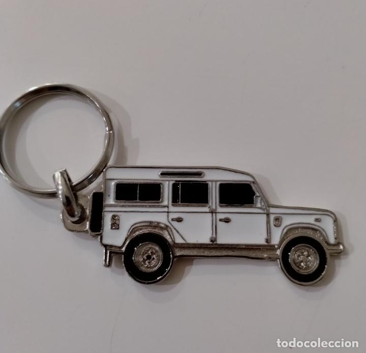 Coleccionismo de llaveros: llavero land rover defender blanco