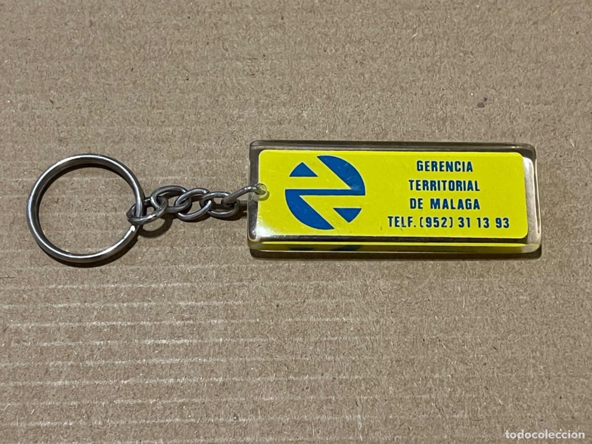 Coleccionismo de llaveros: Llavero tren ferrocarril RENFE MALAGA ANIVERSARIO AUTO EXPRESO JULIO 1989