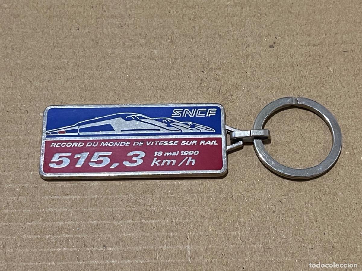 Coleccionismo de llaveros: Llavero tren ferrocarril R&Eacute;CORD DEL MUNDO VITESSE SUR RA&Iacute;L SNCF 515,3 km/h