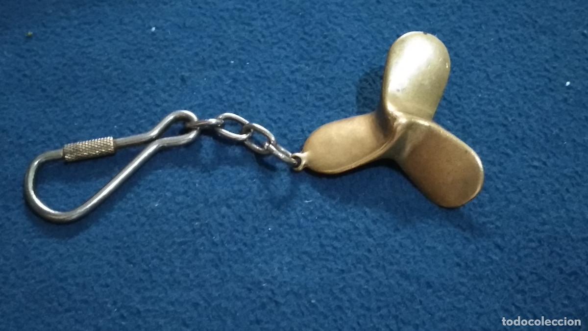 Coleccionismo de llaveros: ANTIGUO LLAVERO NAUTICO DE UNA ELICE DE BARCO EN BRONCE PULIDO