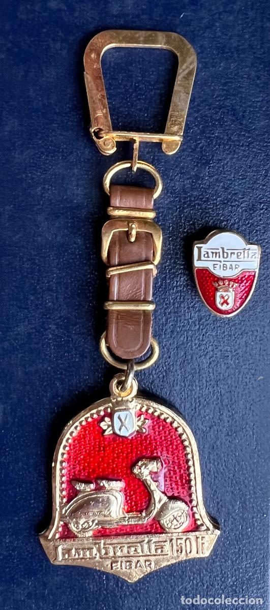 Coleccionismo de llaveros: Insignia y llavero de Lambretta - &Eacute;ibar (Moto cl&aacute;sica - Scooter)