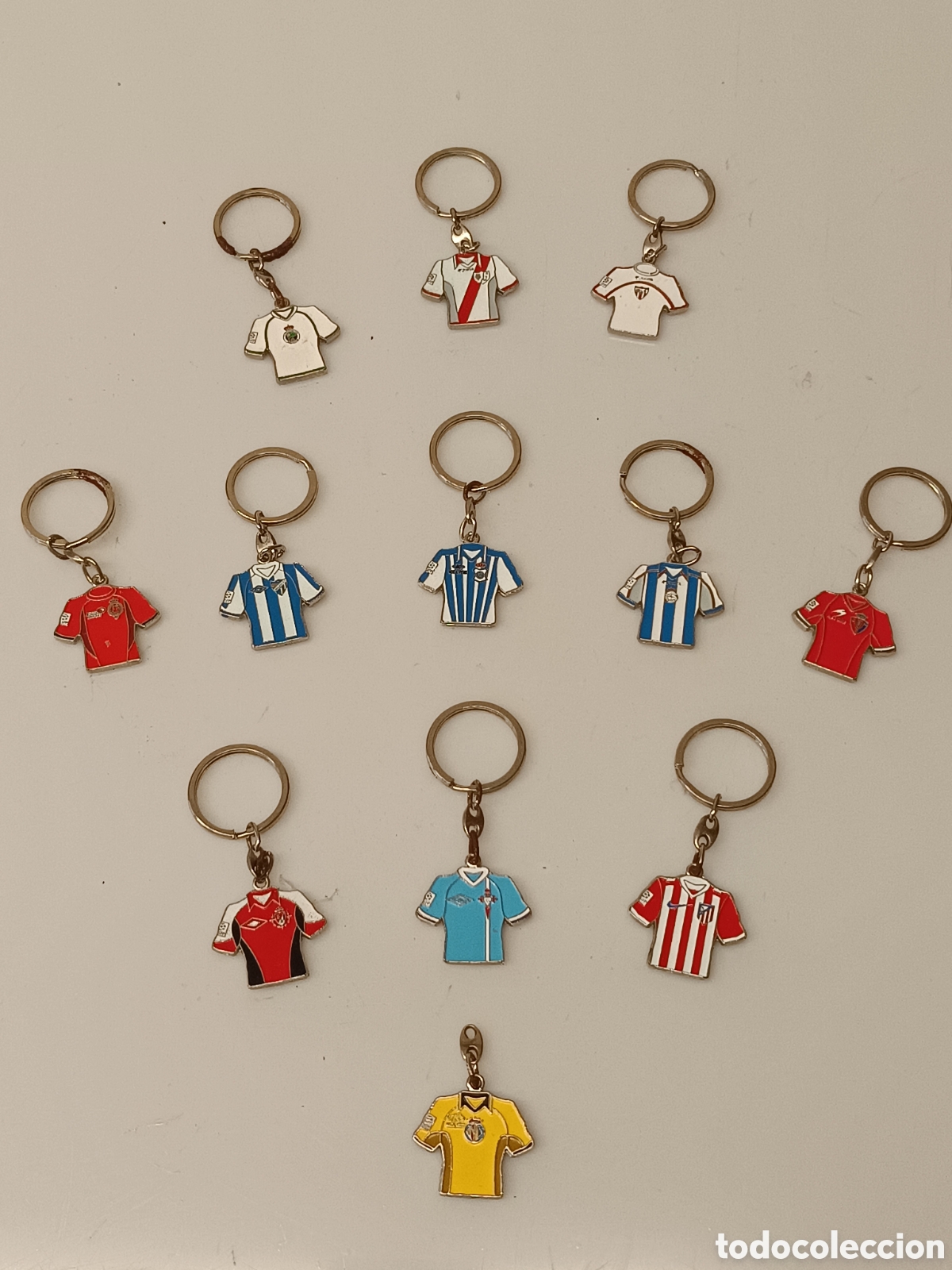 Coleccionismo de llaveros: Colecci&oacute;n mini llaveros camisetas futbol 02/03