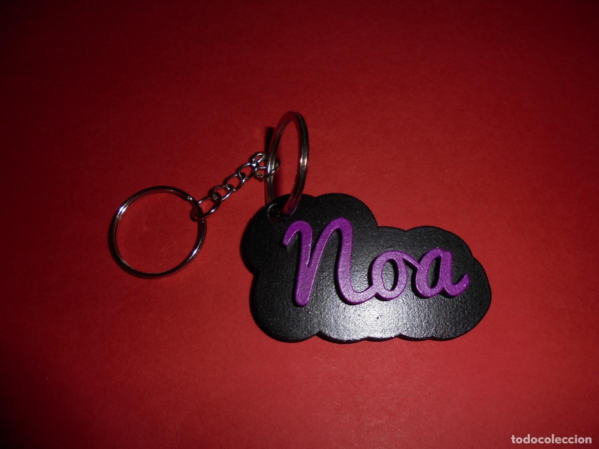 Coleccionismo de llaveros: LLAVERO PERSONALIZADO CON NOMBRE EN MADERA - NOA - PINTADO A MANO - REGALO ORIGINAL