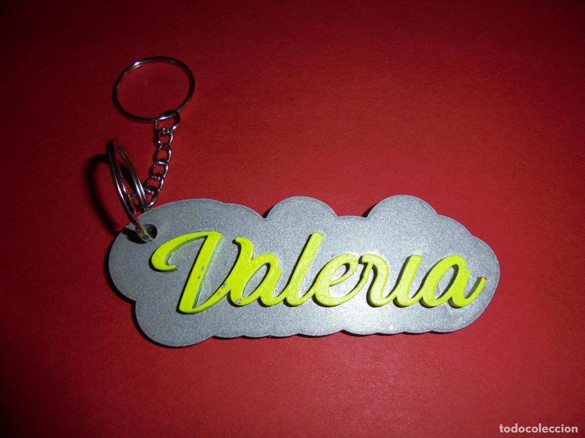 Coleccionismo de llaveros: LLAVERO PERSONALIZADO CON NOMBRE EN MADERA - VALERIA - PINTADO A MANO - REGALO ORIGINAL