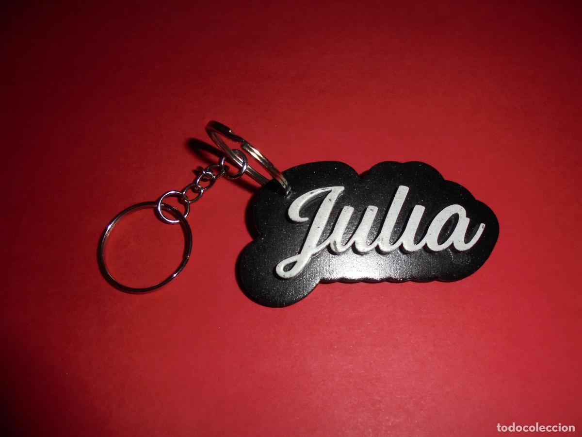 Coleccionismo de llaveros: LLAVERO PERSONALIZADO CON NOMBRE EN MADERA - JULIA - PINTADO A MANO - REGALO ORIGINAL