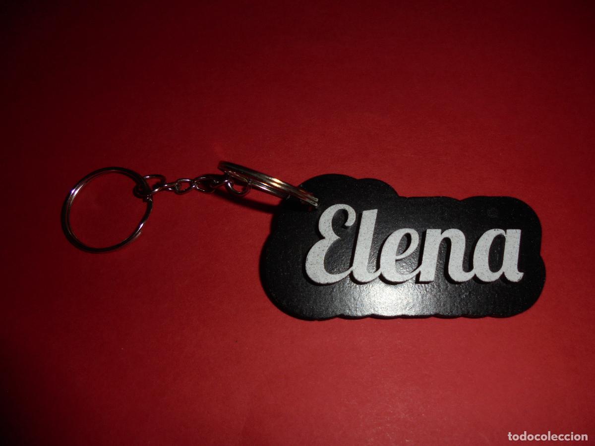 Coleccionismo de llaveros: LLAVERO PERSONALIZADO CON NOMBRE EN MADERA - ELENA - PINTADO A MANO - REGALO ORIGINAL