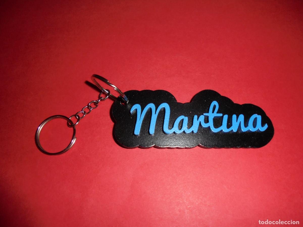 Coleccionismo de llaveros: LLAVERO PERSONALIZADO CON NOMBRE EN MADERA - MARTINA - PINTADO A MANO - REGALO ORIGINAL