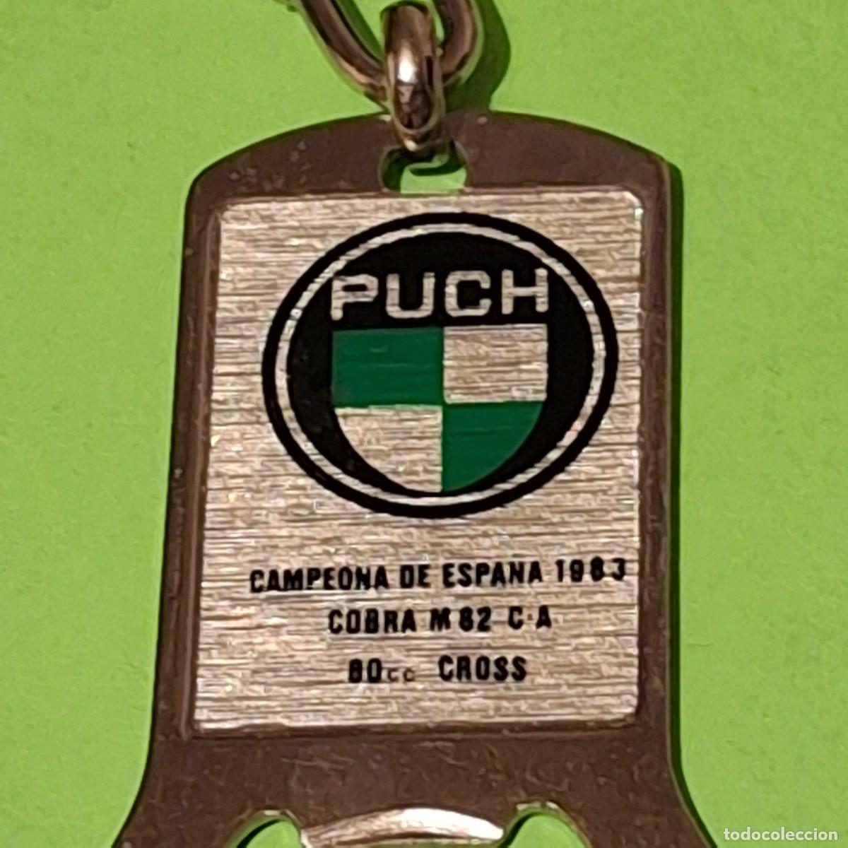 Coleccionismo de llaveros: LLAVERO - PUBLICIDAD PUCH - CAMPEONA DE ESPA&Ntilde;A 1983 - COBRA M-82 80cc CROSS - TEMATICA MOTOR MOTO