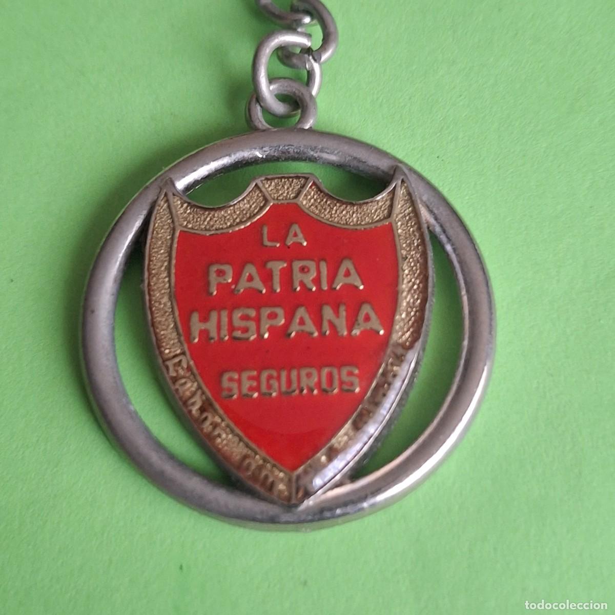 Coleccionismo de llaveros: LLAVERO - LA PATRIA HISPANA - LABOR OMNIS VINCIT - SERRANO 12 MADRID - TEMATICA SEGURO SEGUROS