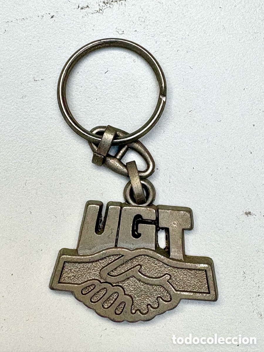 Coleccionismo de llaveros: Llavero Vintage UGT Melilla - Sindicato Metal Envejecido - Coleccionismo Pol&iacute;tico