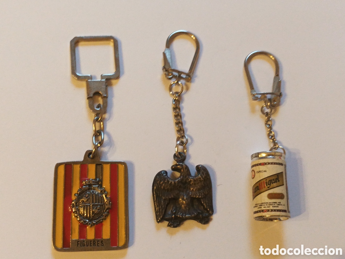 Collectionnisme de portes-cl&eacute;s: Lote 3 llaveros &aacute;guila san Miguel Figueres