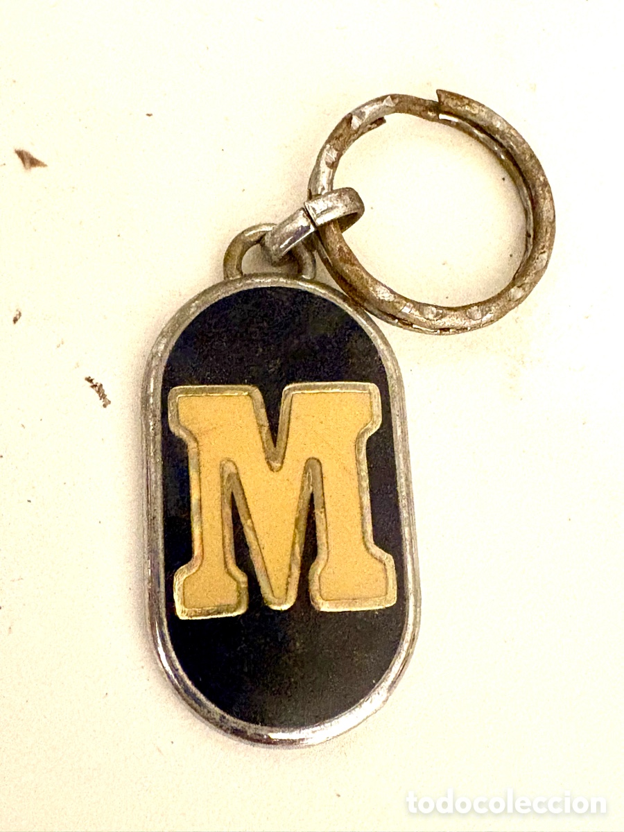 Collectionnisme de portes-cl&eacute;s: Llavero Vintage Inicial &rdquo;M&rdquo; &ndash; Estilo Universitario / Retro Colecci&oacute;n