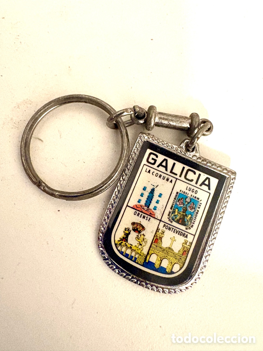 Collectionnisme de portes-cl&eacute;s: Llavero Vintage Galicia - Escudos Cuatro Provincias (A&ntilde;os 70/80)