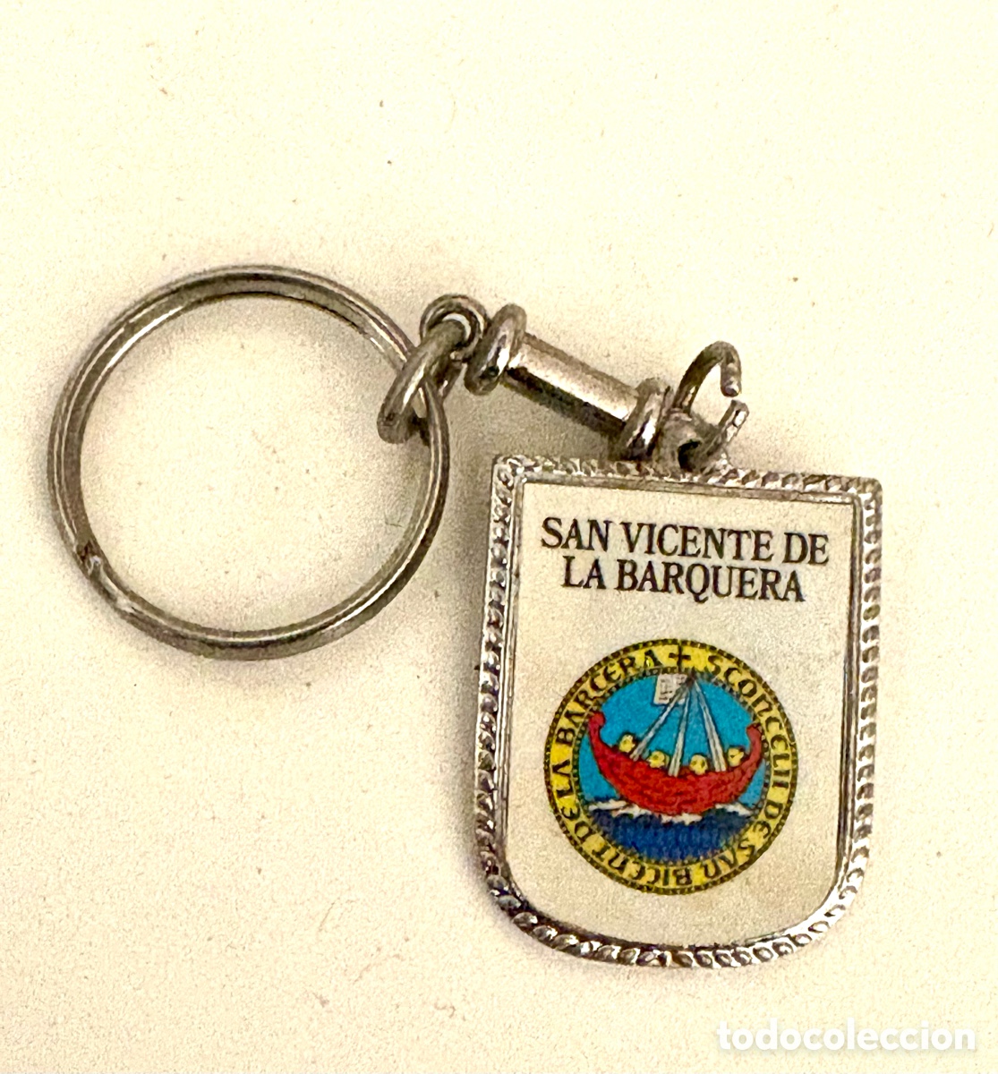 Colecionismo de porta-chaves: Llavero Vintage San Vicente de la Barquera - Escudo Her&aacute;ldico Sello Medieval