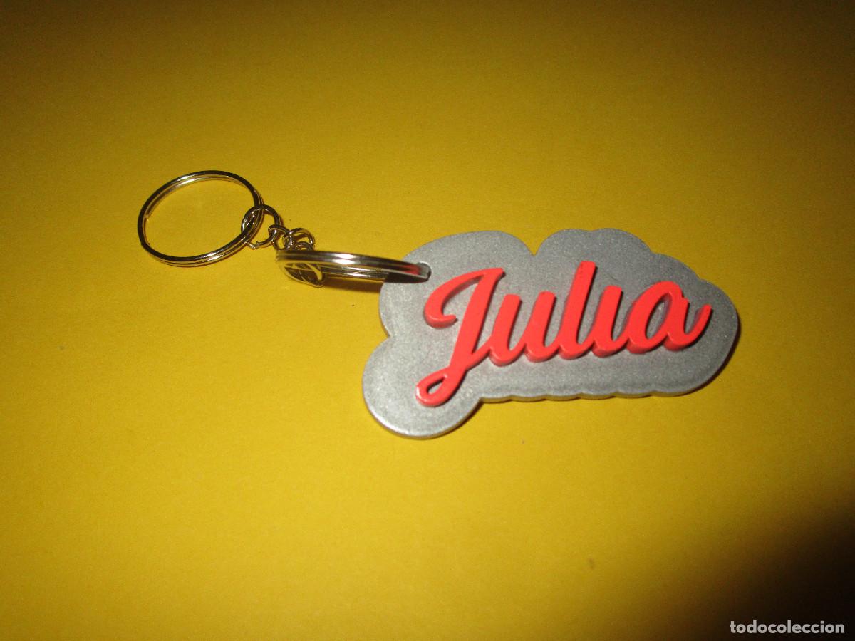Coleccionismo de llaveros: LLAVERO PERSONALIZADO CON NOMBRE EN MADERA - JULIA - PINTADO A MANO - REGALO ORIGINAL