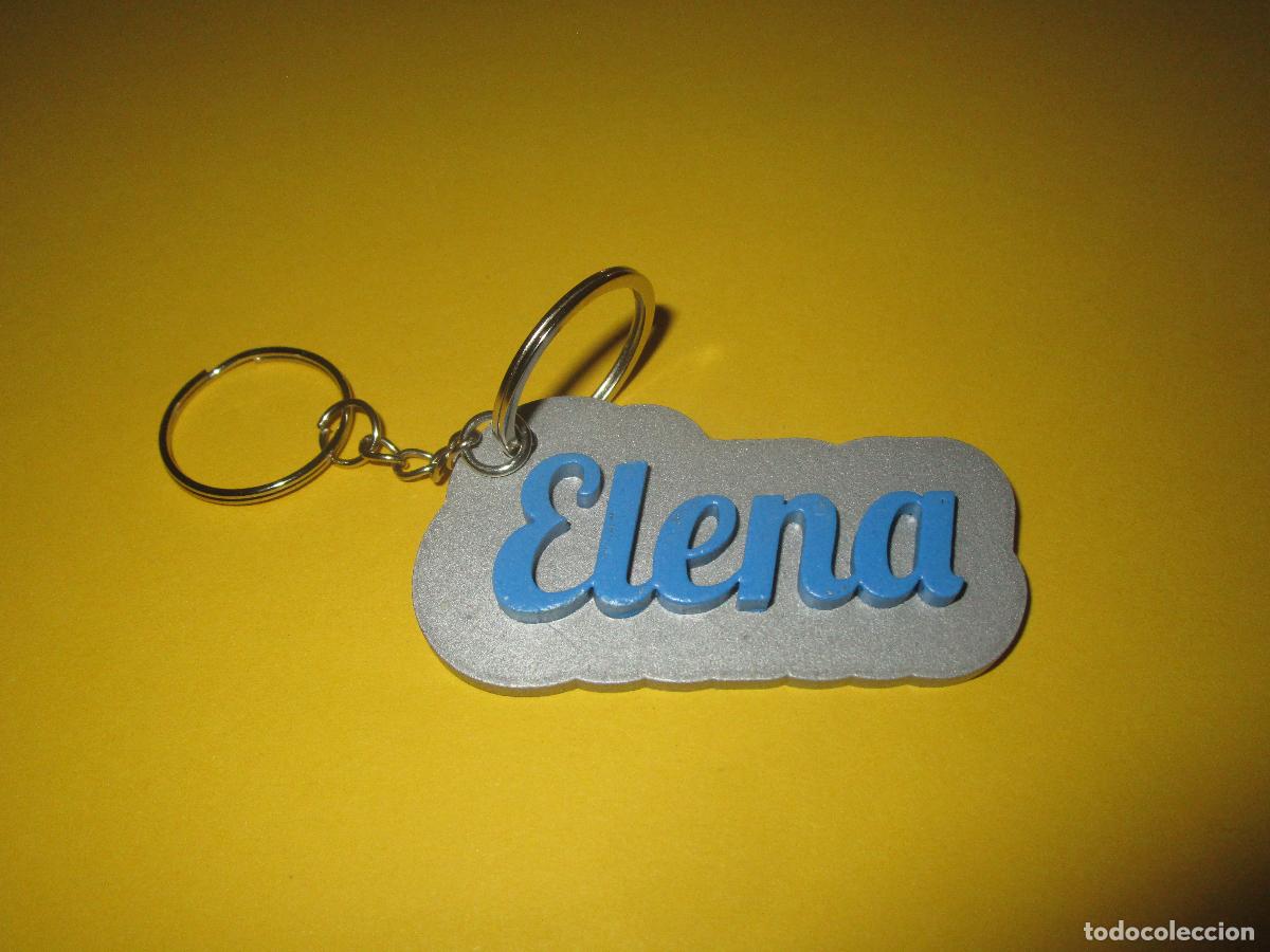 Coleccionismo de llaveros: LLAVERO PERSONALIZADO CON NOMBRE EN MADERA - ELENA - PINTADO A MANO - REGALO ORIGINAL