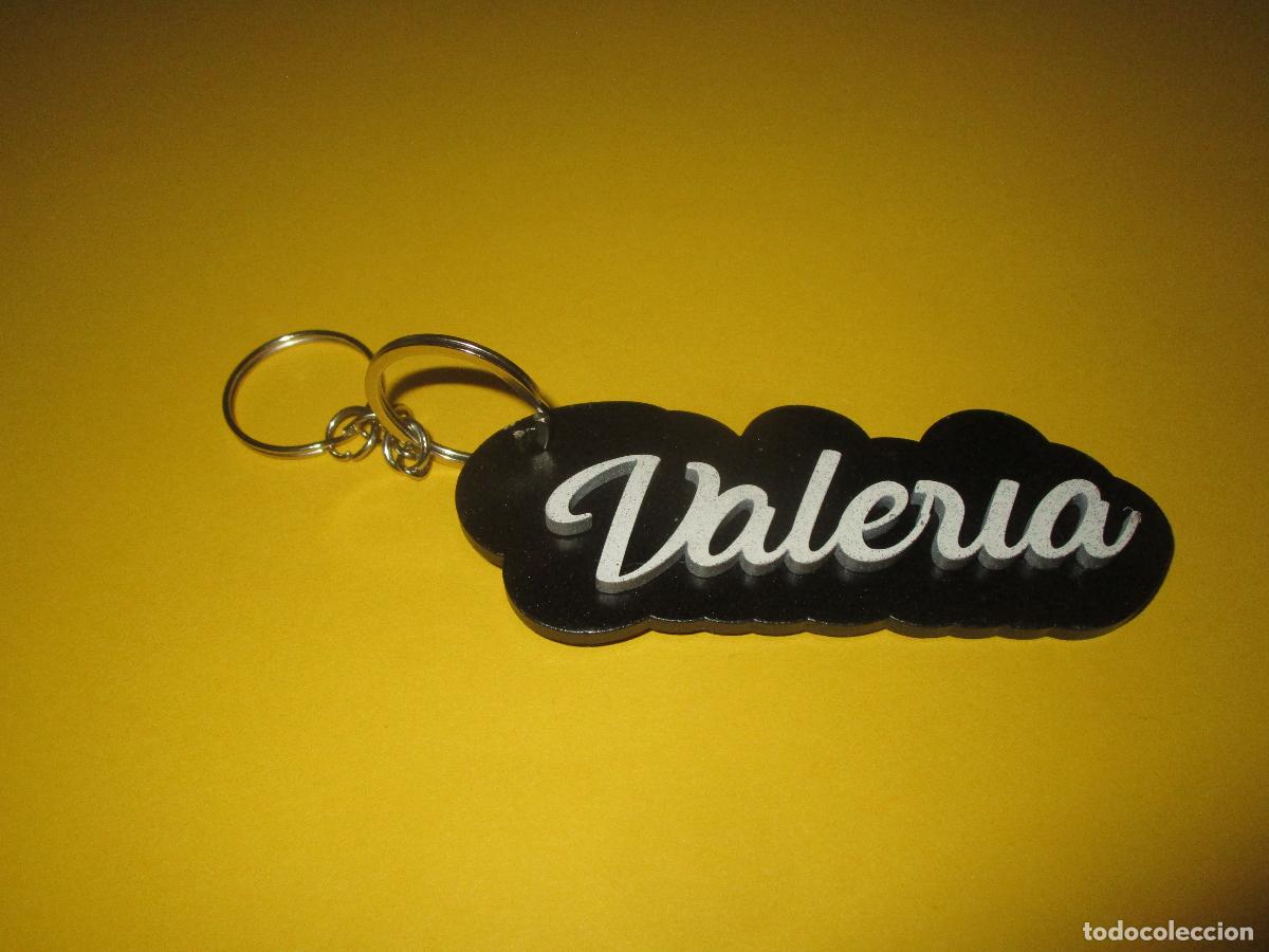Coleccionismo de llaveros: LLAVERO PERSONALIZADO CON NOMBRE EN MADERA - VALERIA - PINTADO A MANO - REGALO ORIGINAL
