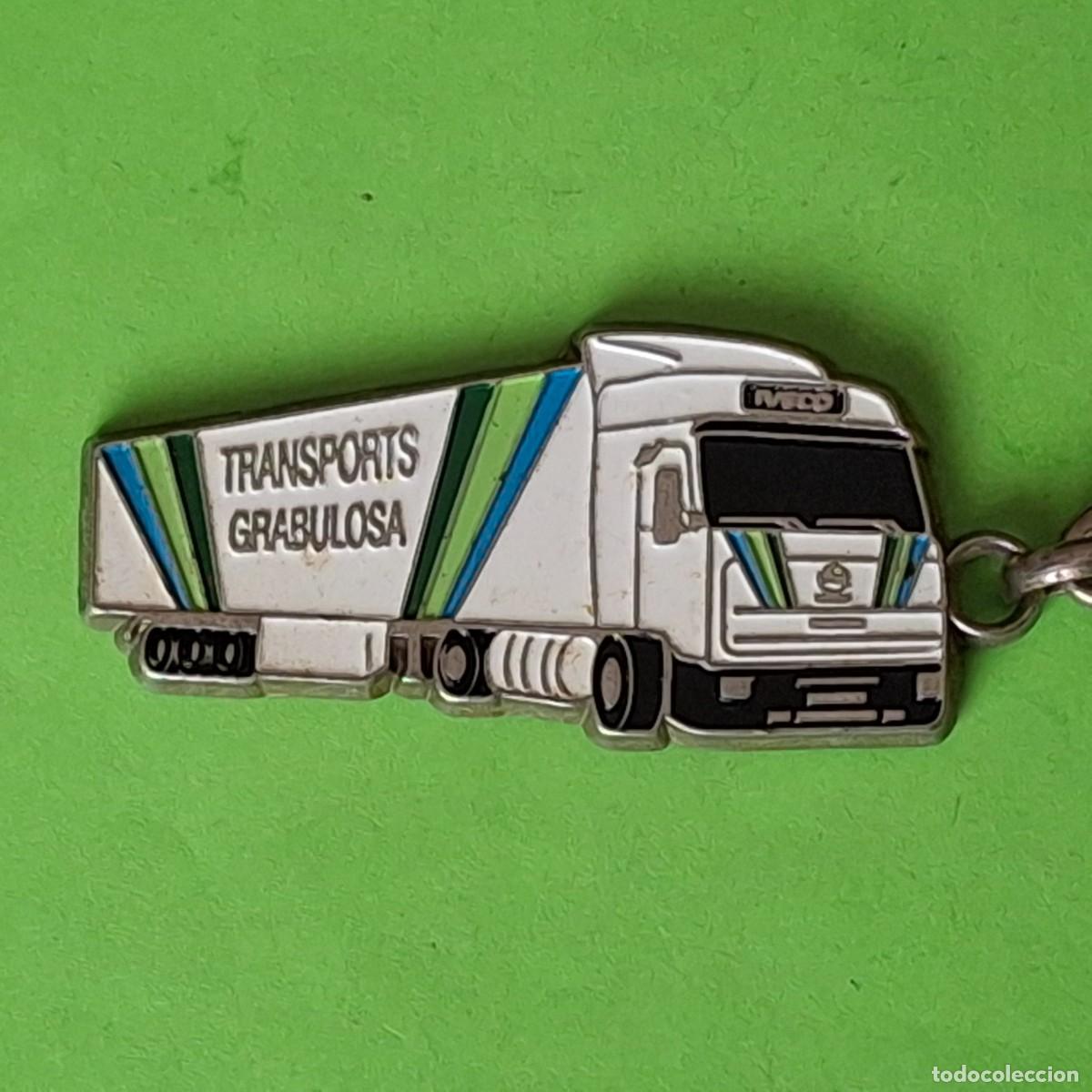 Collection of Keychains: LLAVERO - TRANSPORTS GRABULOSA - OLOT GIRONA - CAMION IVECO PEGASO - TRANSPORTES