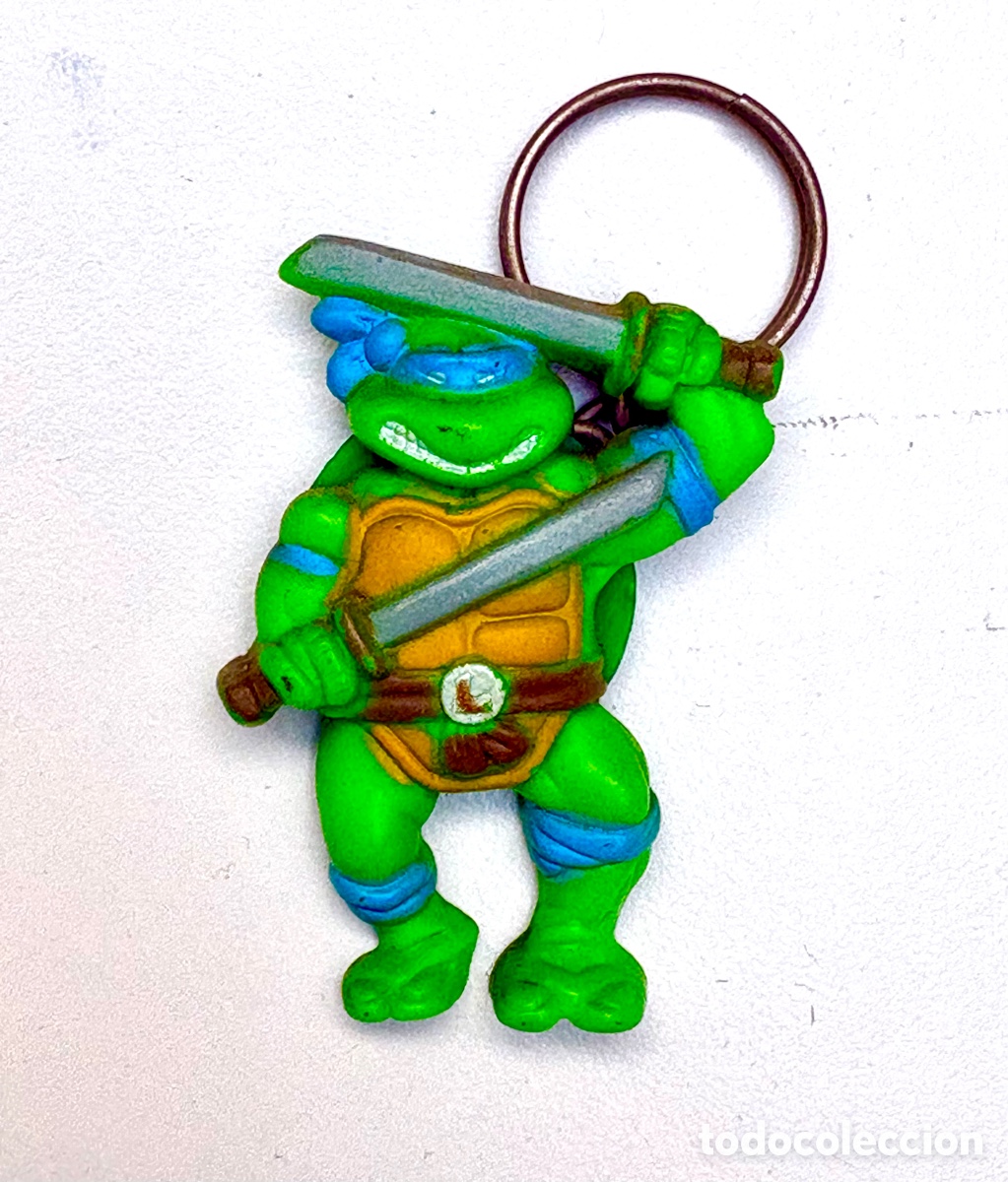 Collectionnisme de portes-cl&eacute;s: Llavero Vintage Leonardo Tortugas Ninja (TMNT) - Original 1988 Mirage Studios / Star Toys