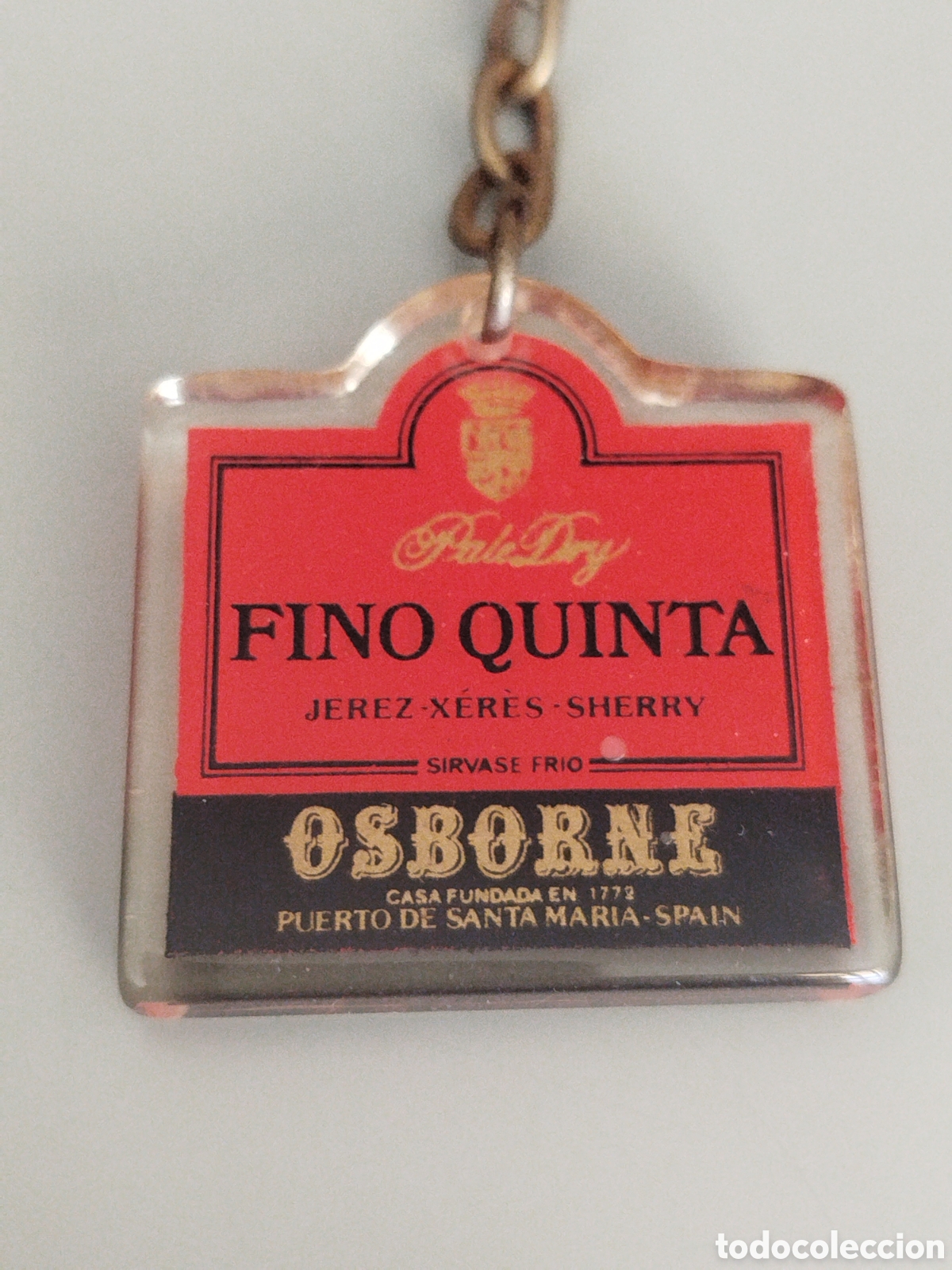 Collectionnisme de portes-cl&eacute;s: ANTIGUO LLAVERO OSBORNE FINO QUINTA