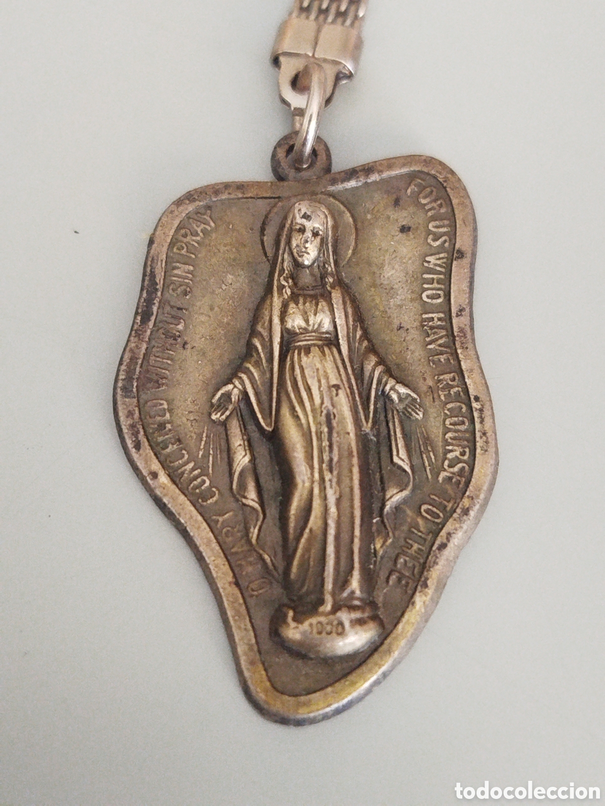 Collection of Keychains: ANTIGUO LLAVERO MARIA INMACULADA RELIGIOSO