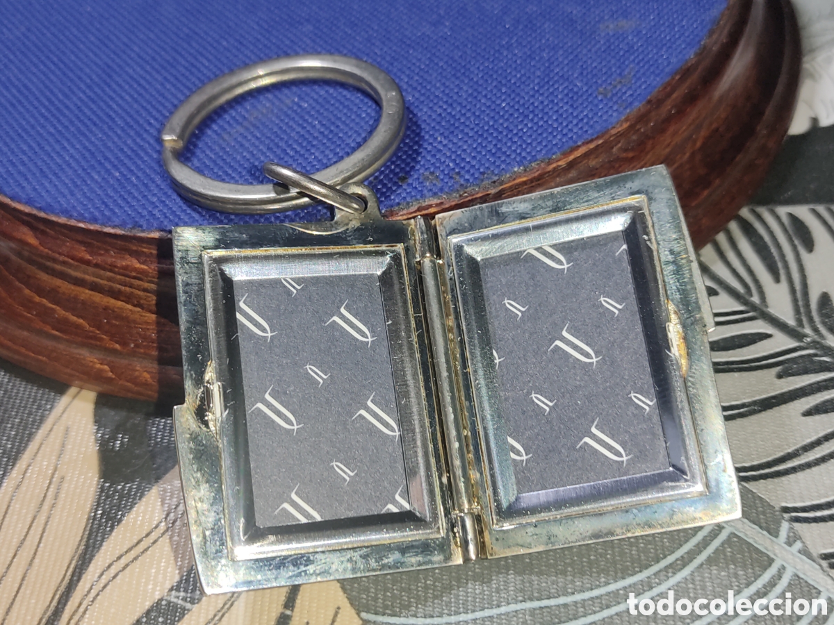 Colecionismo de porta-chaves: Estupendo llavero portafotos de acero inox.Vintage.Nuevo,sin uso.