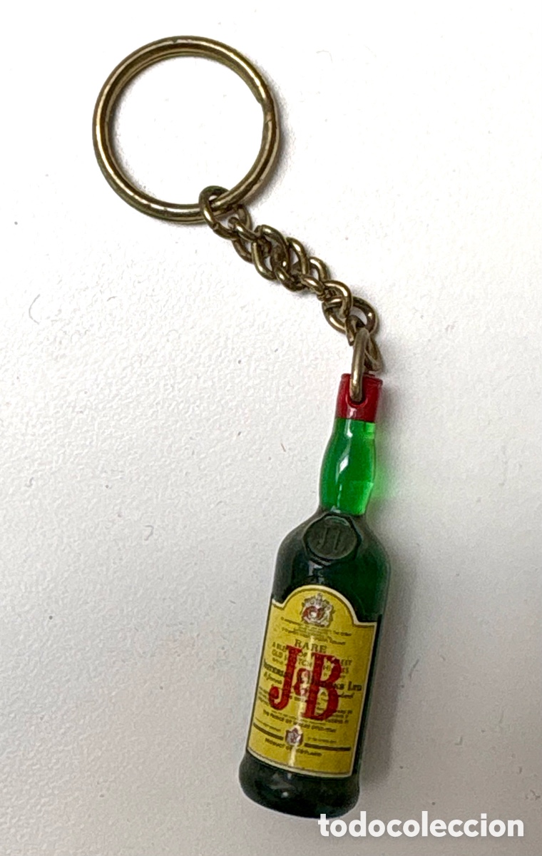 Coleccionismo de llaveros: A&ntilde;os 80 Llavero Vintage Botella Whisky J&B Rare Miniatura Colecci&oacute;n