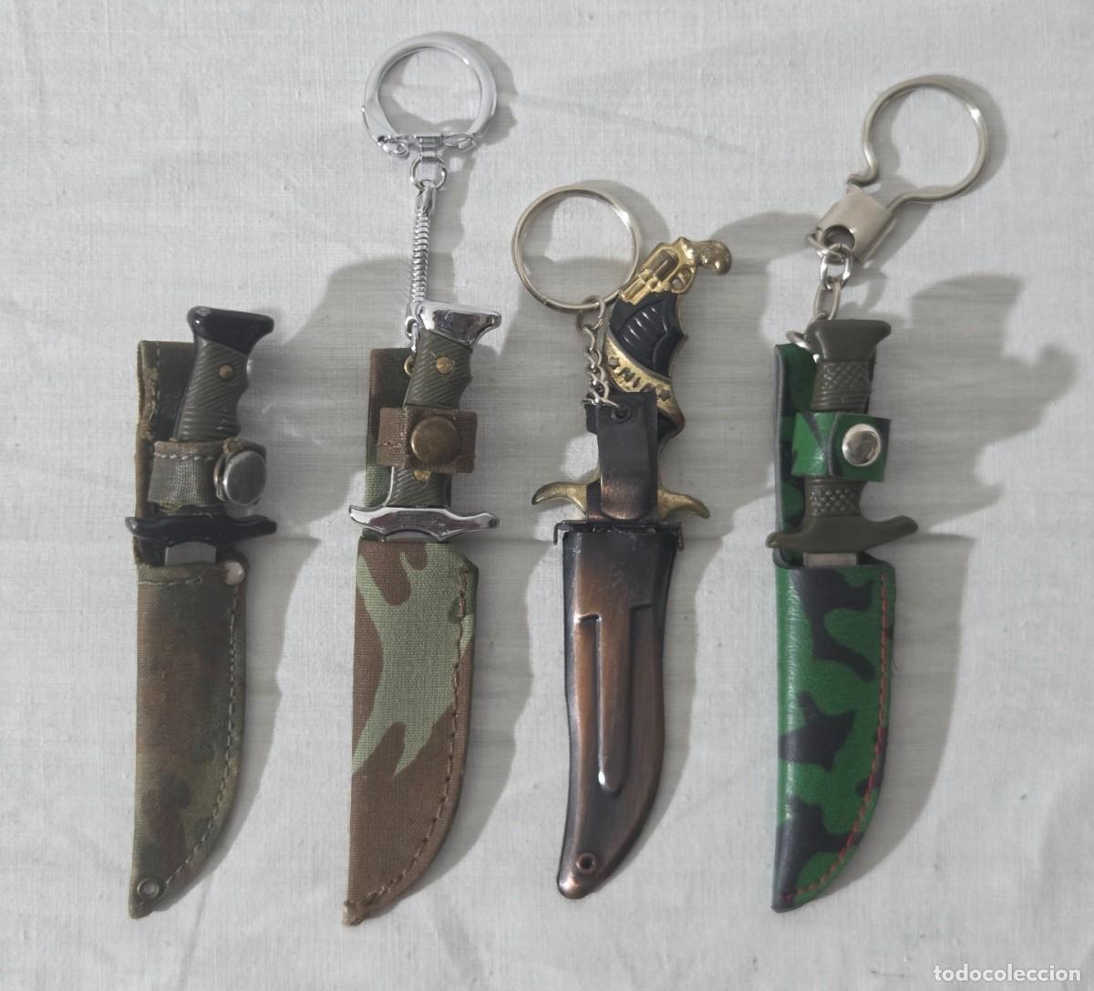 Coleccionismo de llaveros: 4 llaveros de machetes en miniatura