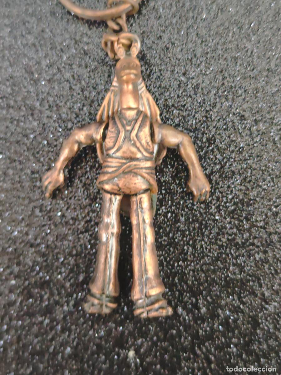 Coleccionismo de llaveros: Llavero met&aacute;lico vintage de Jar Jar Binks de Star Wars articulado