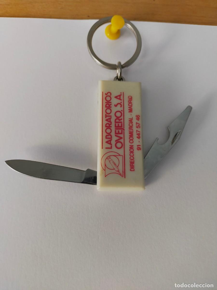 Coleccionismo de llaveros: LABORATORIOS OVEJERO. LLAVERO PEQUE&Ntilde;A NAVAJA Y ABRIDOR. VER FOTOS.