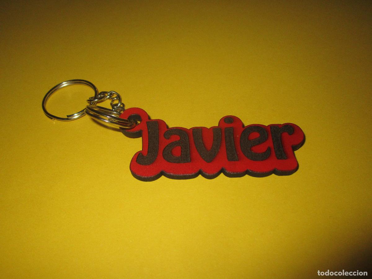 Coleccionismo de llaveros: LLAVERO PERSONALIZADO DE MADERA GRABADO CON NOMBRE - JAVIER - ARTESANAL