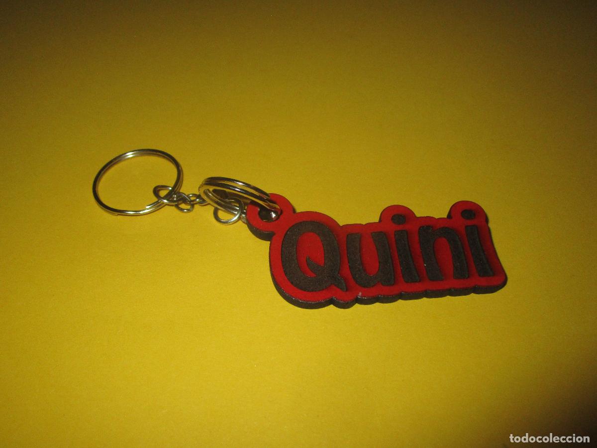 Coleccionismo de llaveros: LLAVERO PERSONALIZADO DE MADERA GRABADO CON NOMBRE - QUINI - ARTESANAL