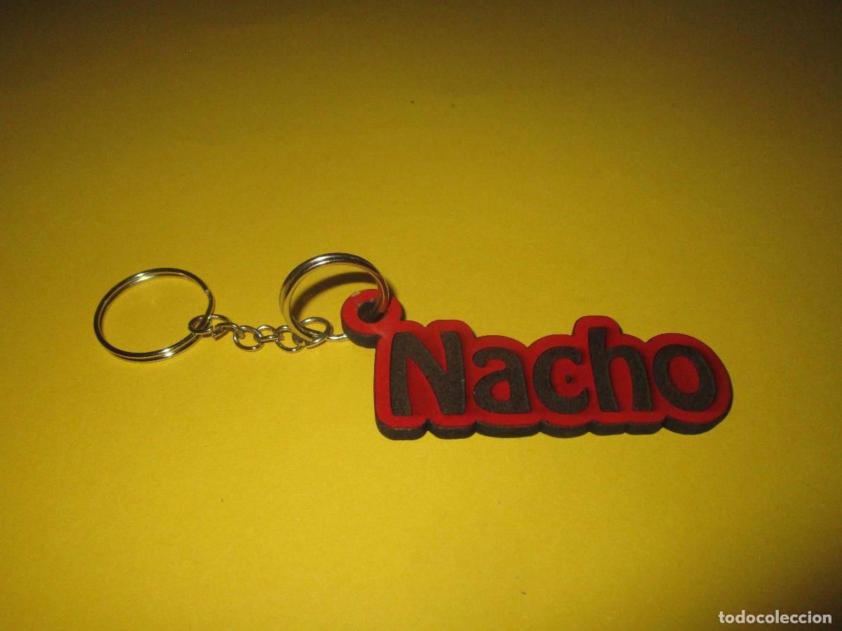 Coleccionismo de llaveros: LLAVERO PERSONALIZADO DE MADERA GRABADO CON NOMBRE - NACHO - ARTESANAL