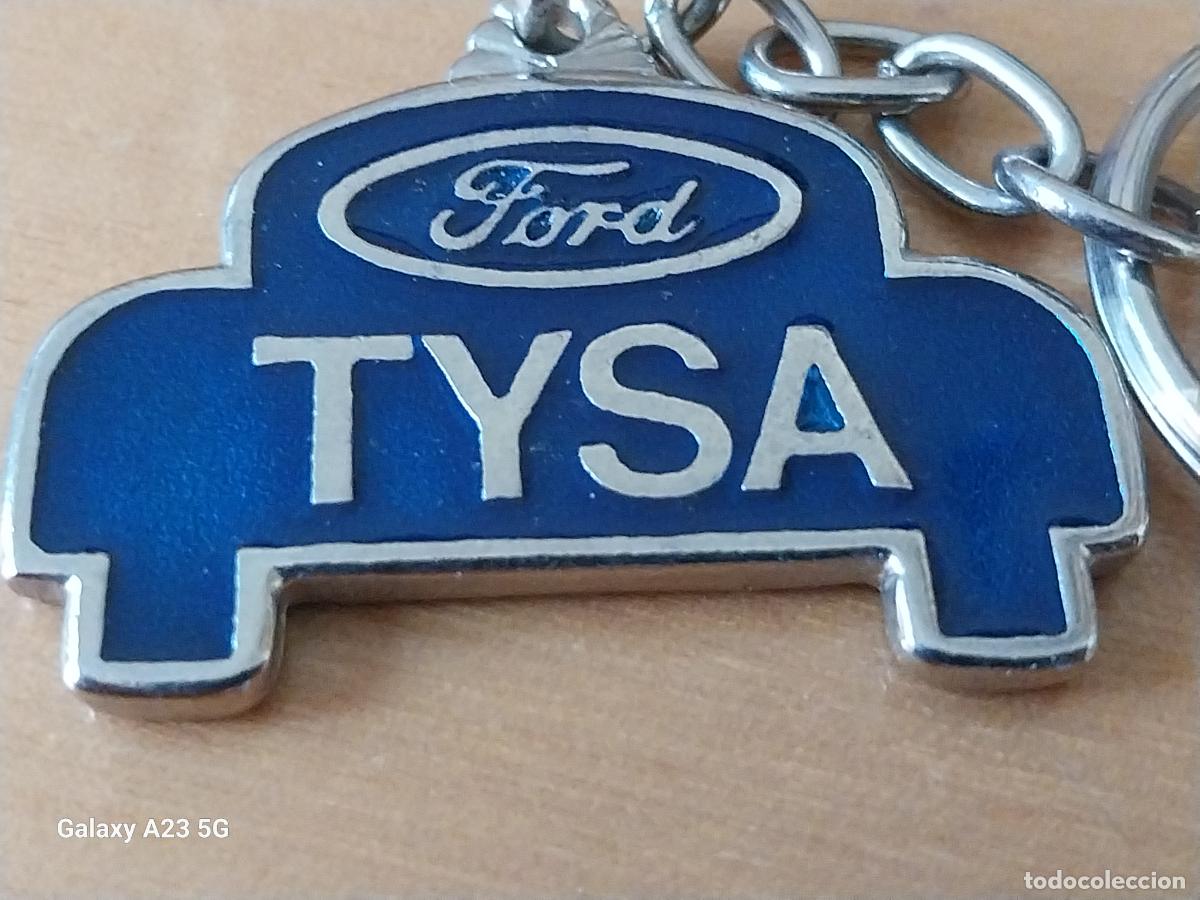 Coleccionismo de llaveros: FORD TYSA CONCESIONARIO SEVILLA LLAVERO METAL PINTURA LACADA 4CMS ANCHO