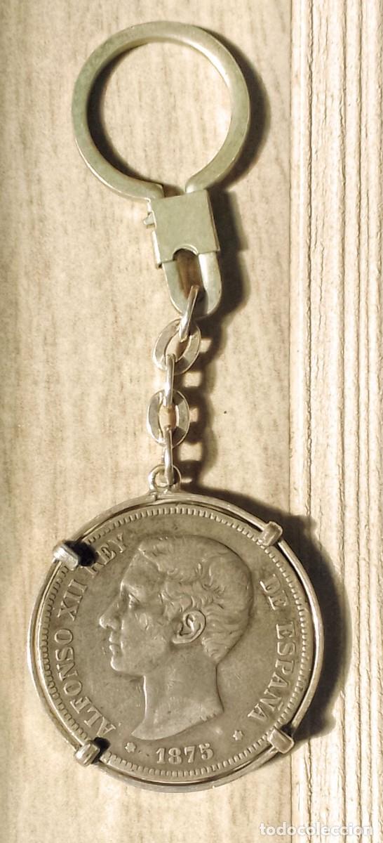 Coleccionismo de llaveros: LLAVERO PLATA ALFONSO XII. A&Ntilde;O 1875.