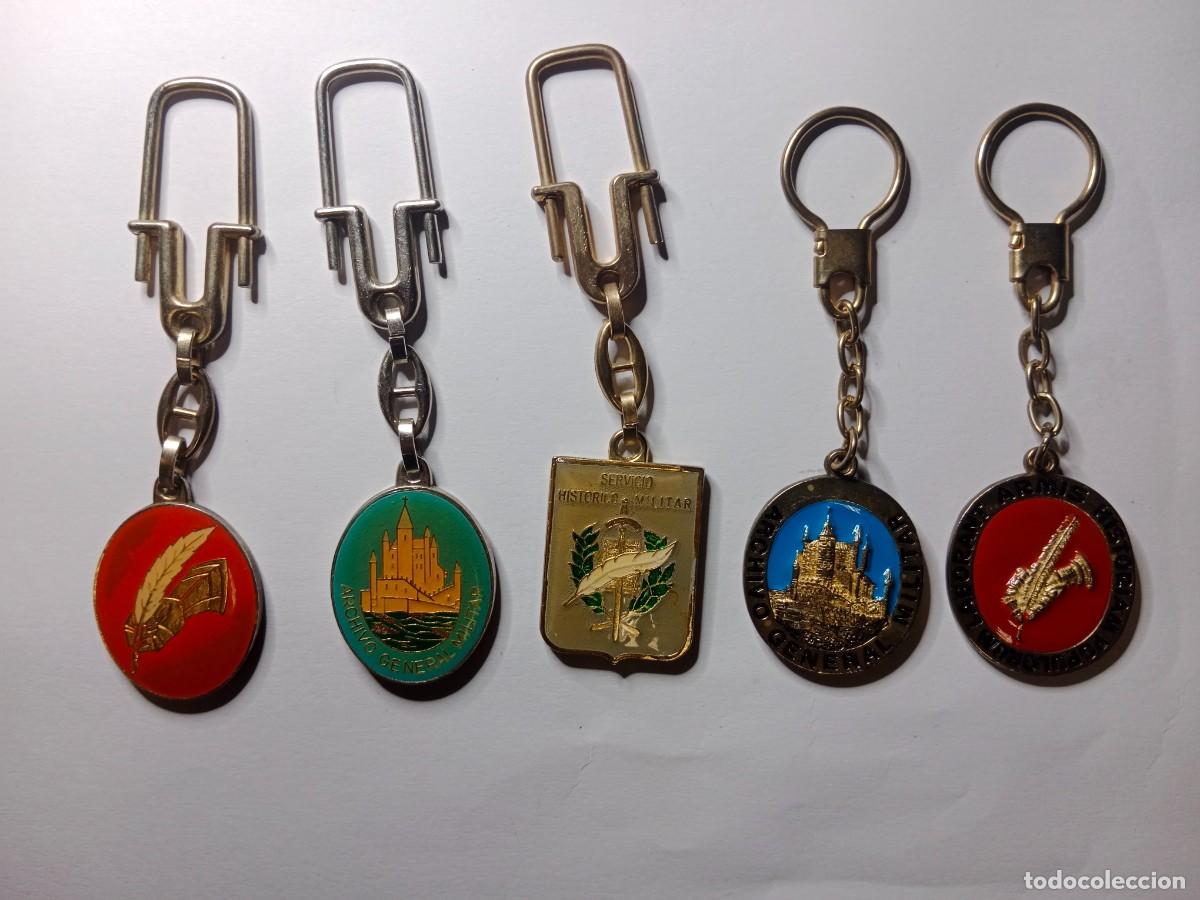 Coleccionismo de llaveros: 5 LLAVEROS ARCHIVO GENERAL MILITAR - SERVICIO HISTORICO