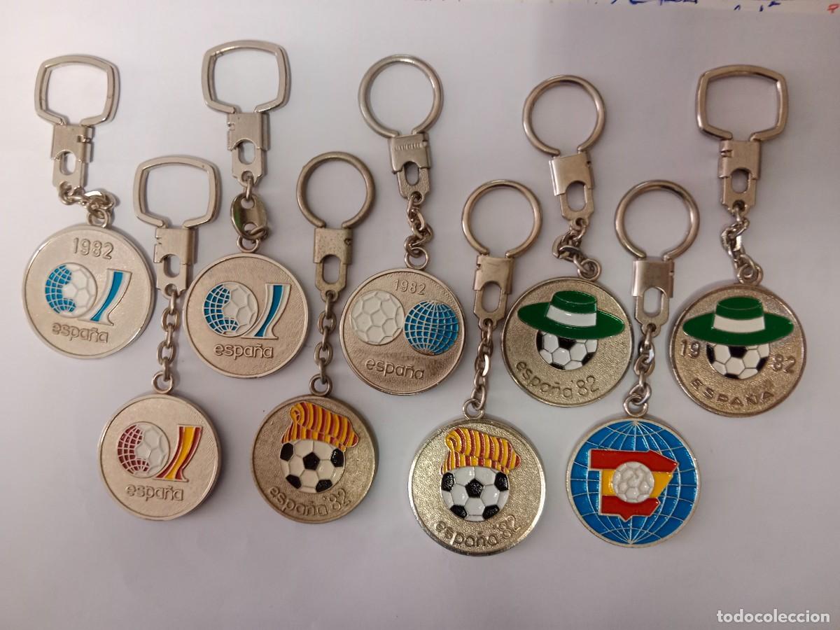 Coleccionismo de llaveros: 9LLAVERO MUNDIAL ESPA&Ntilde;A 82 BARCELONA VALLADOLID CORDOBA CORU&Ntilde;A VIGO GRANADA OVIEDO CANARIAS VALENCIA