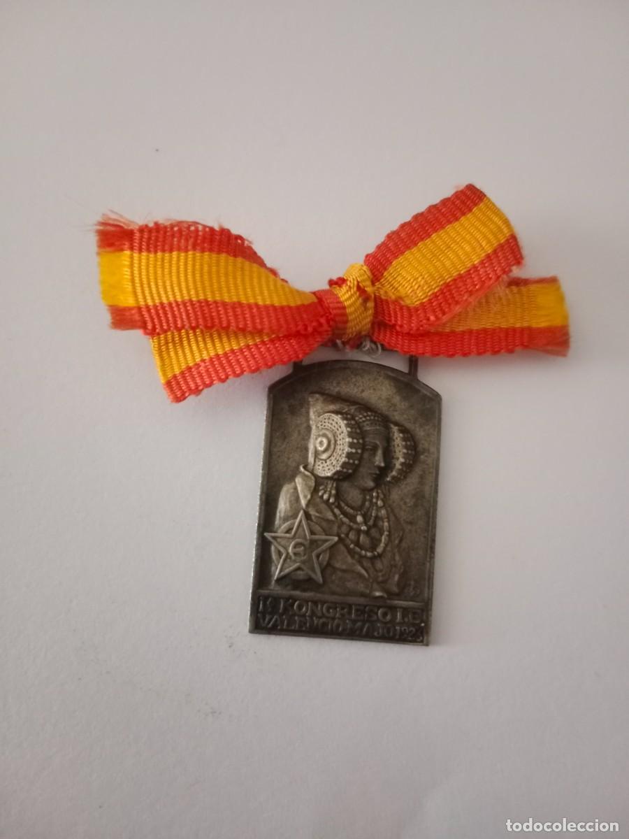 Coleccionismo de llaveros: RARA PEQUE&Ntilde;A MEDALLA PRIMER I CONGRESO ESPERANTO EN ESPA&Ntilde;A - ESPERANTISTAS IBERICOS - VALENCIA 1923