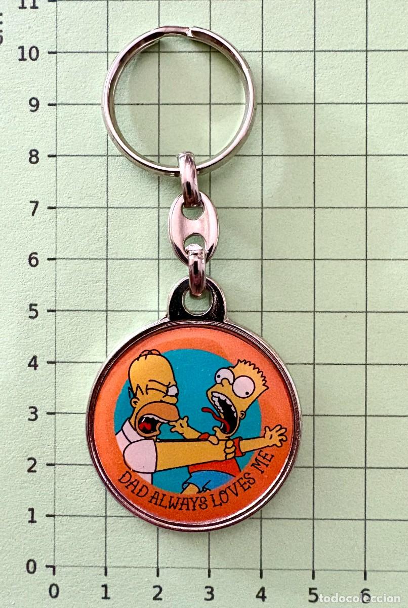 Coleccionismo de llaveros: LLAVERO METAL Y RESINA, NUEVO Y SIN USO, HOMER Y BART SIMPSON THE SIMPSONS